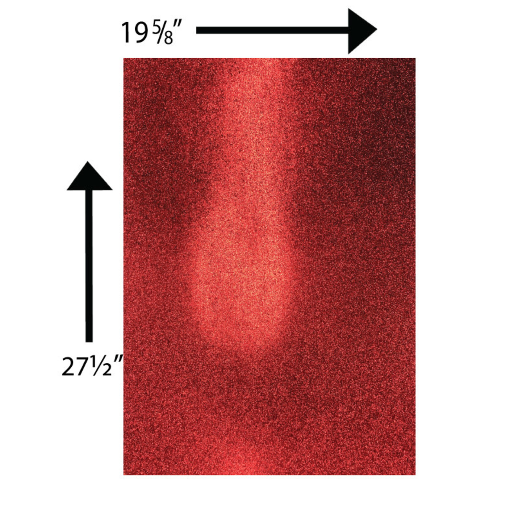 Glitter Card Stock 360 GSM 19 5/8 x 27 1/2 Inches Red