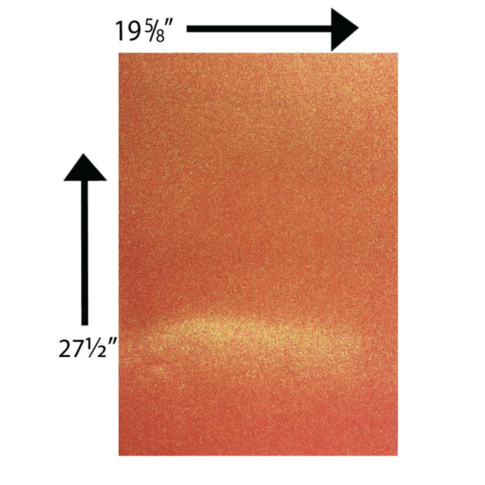 Glitter Card Stock 360 GSM 19 5/8 x 27 1/2 Inches Orange Iridescent