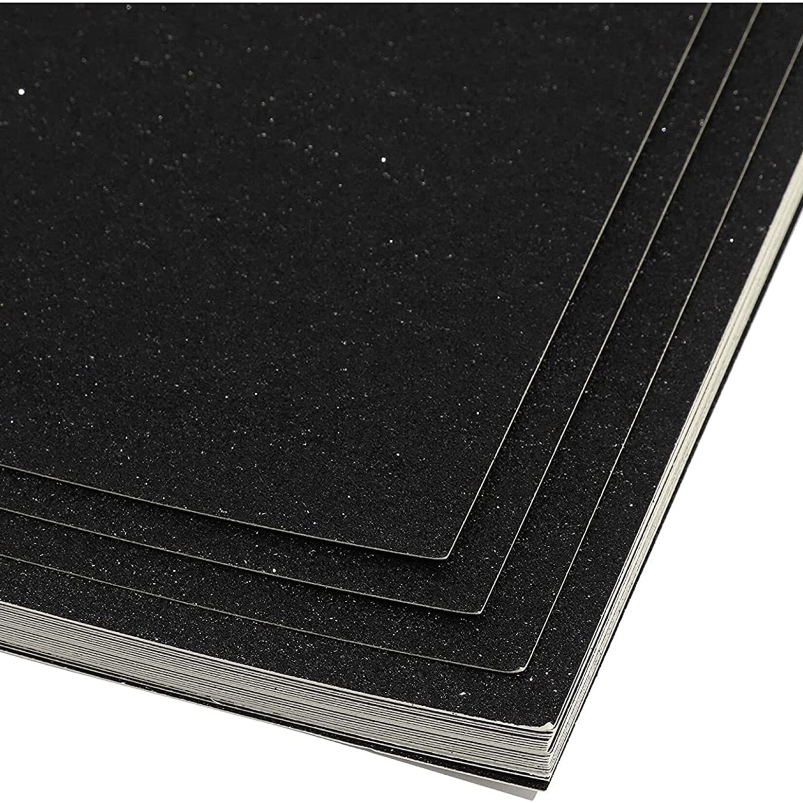 Glitter Card Stock 360 GSM 19 5/8 x 27 1/2 Inches Black