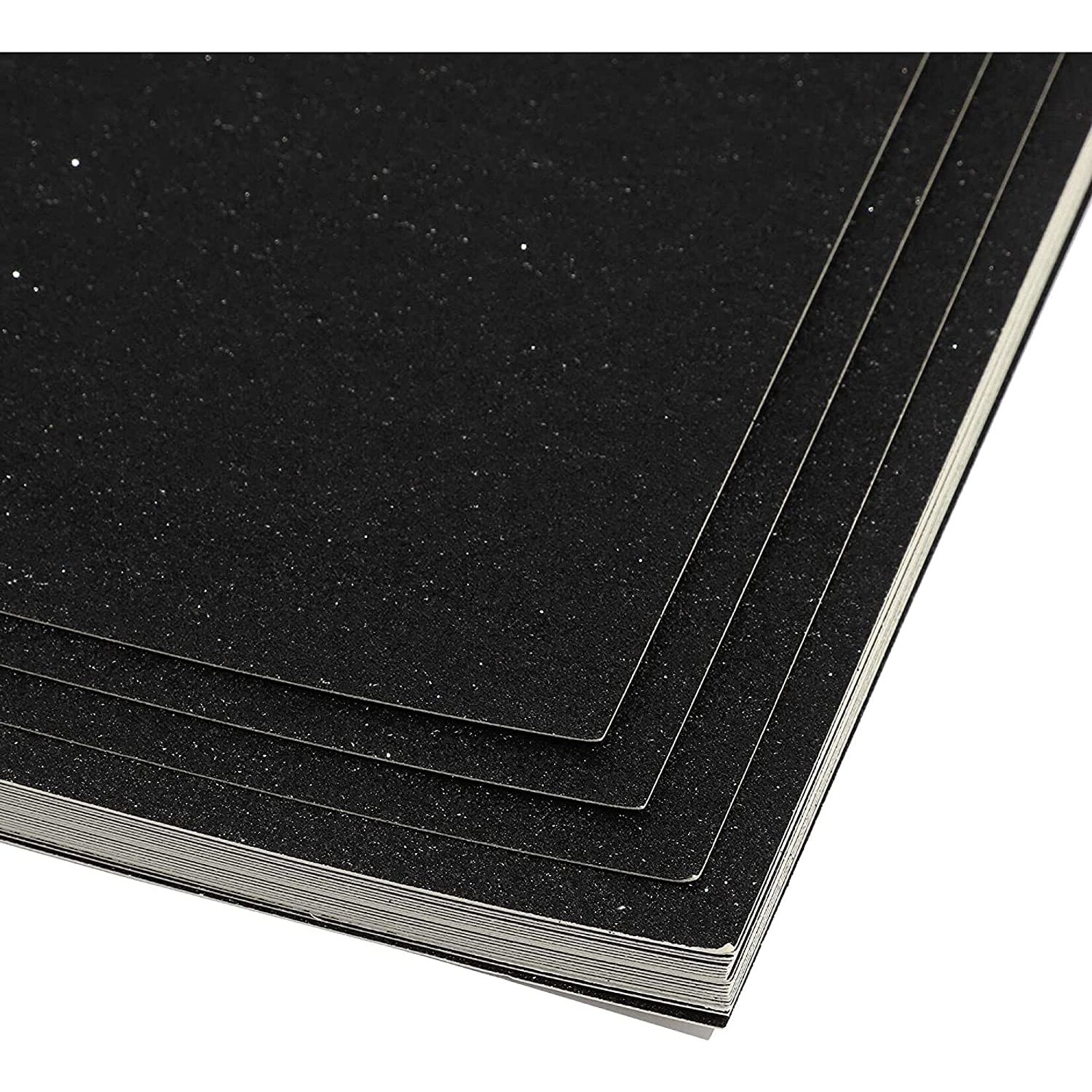 Glitter Card Stock 360 GSM 19 5/8 x 27 1/2 Inches Black