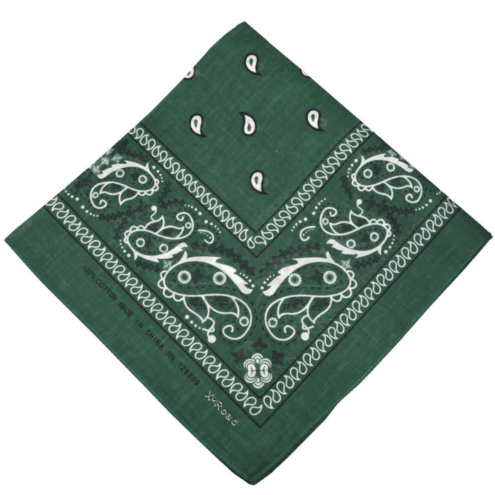 Bandana Paisley Patterned Hunter Green