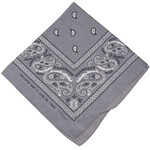 Bandana Paisley Patterned Grey