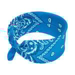 Bandana Paisley Patterned Turquoise Blue