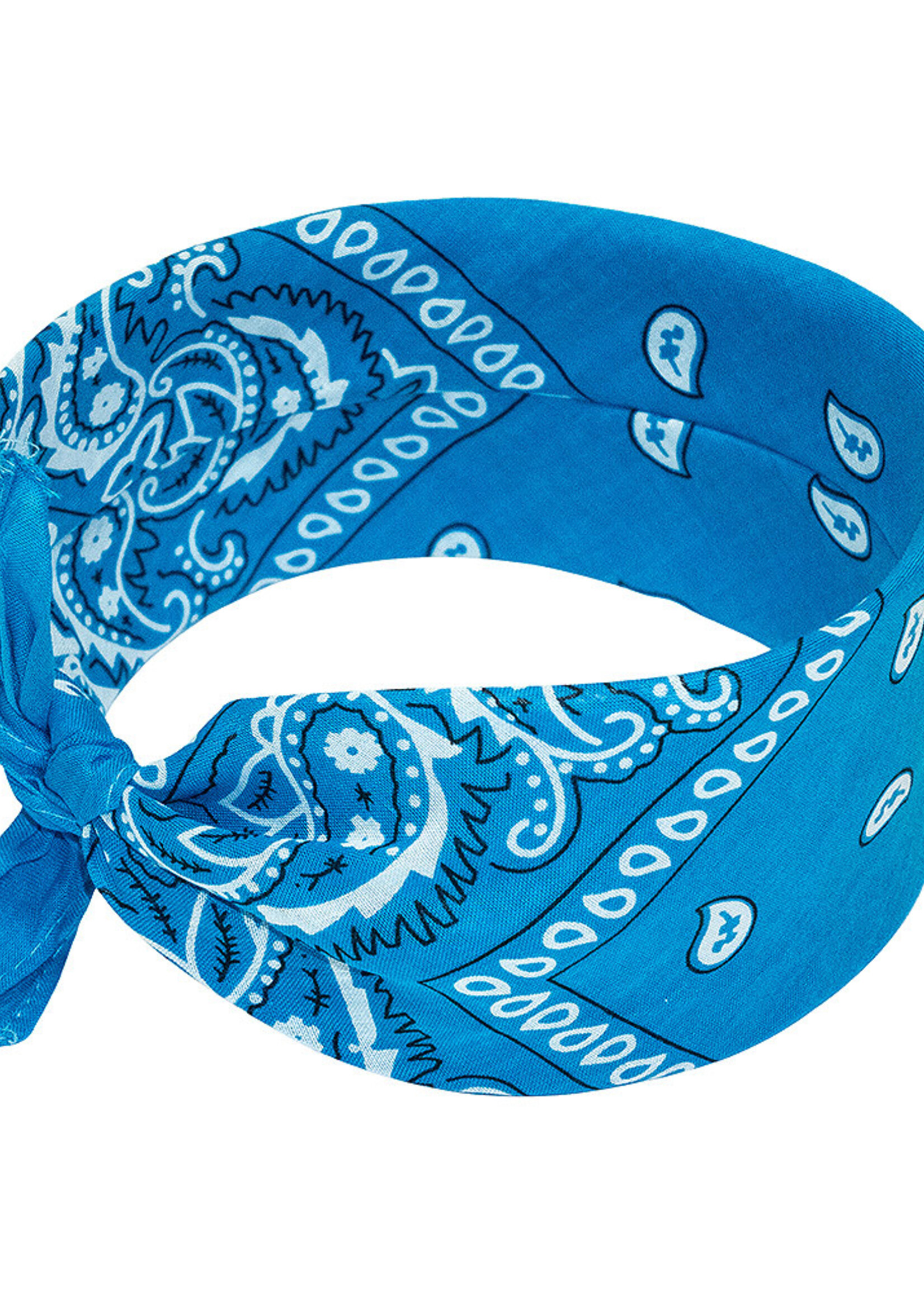 Bandana Paisley Patterned Turquoise Blue