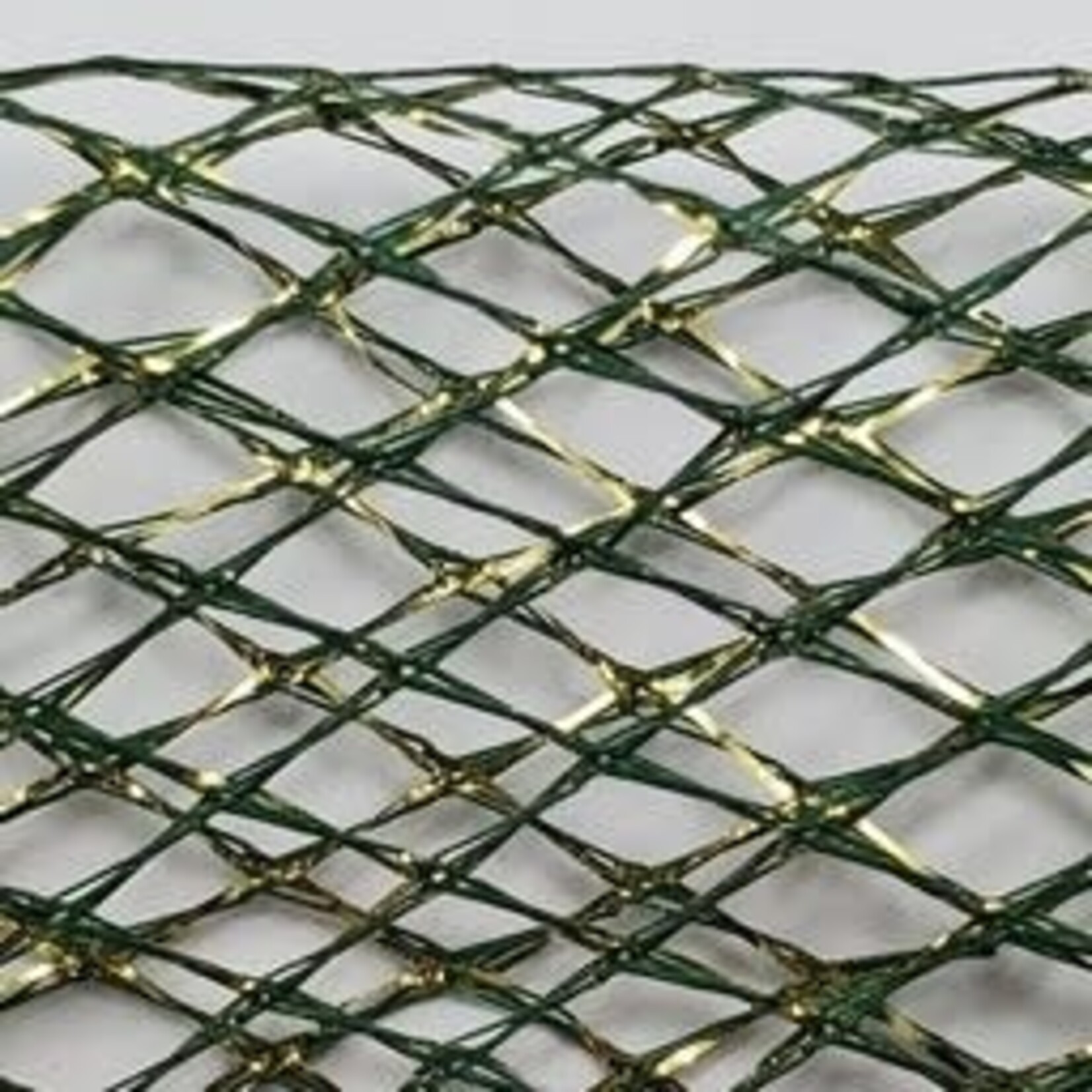 Shiny Diamond Netting 58-60 Inches Green & Gold