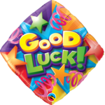 18" 2 Sided Printed Mylar Balloon Good Luck Stars