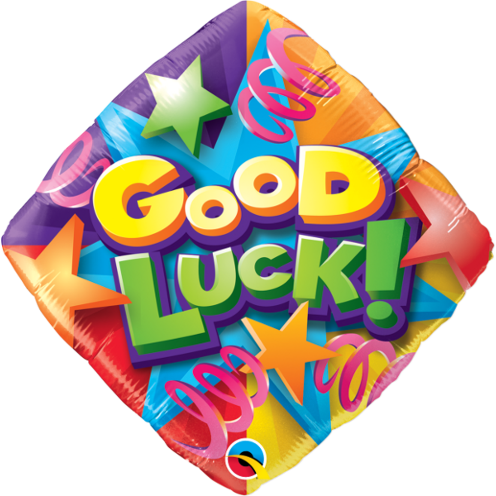 18" 2 Sided Printed Mylar Balloon Good Luck Stars