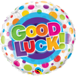 18" 2 Sided Printed Mylar Balloon Good Luck White/Multi
