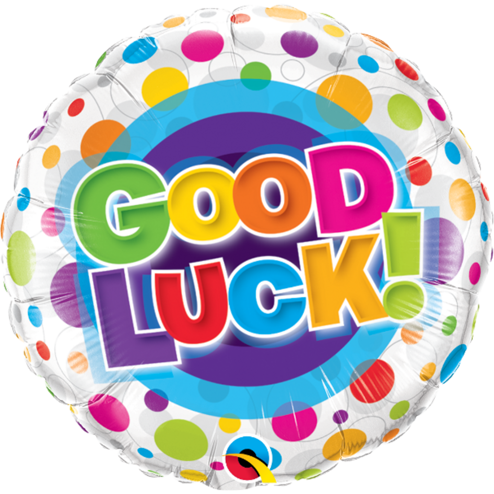 18" 2 Sided Printed Mylar Balloon Good Luck White/Multi