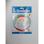 18" 2 Sided Printed Mylar Balloon Santa "Merry Christmas"