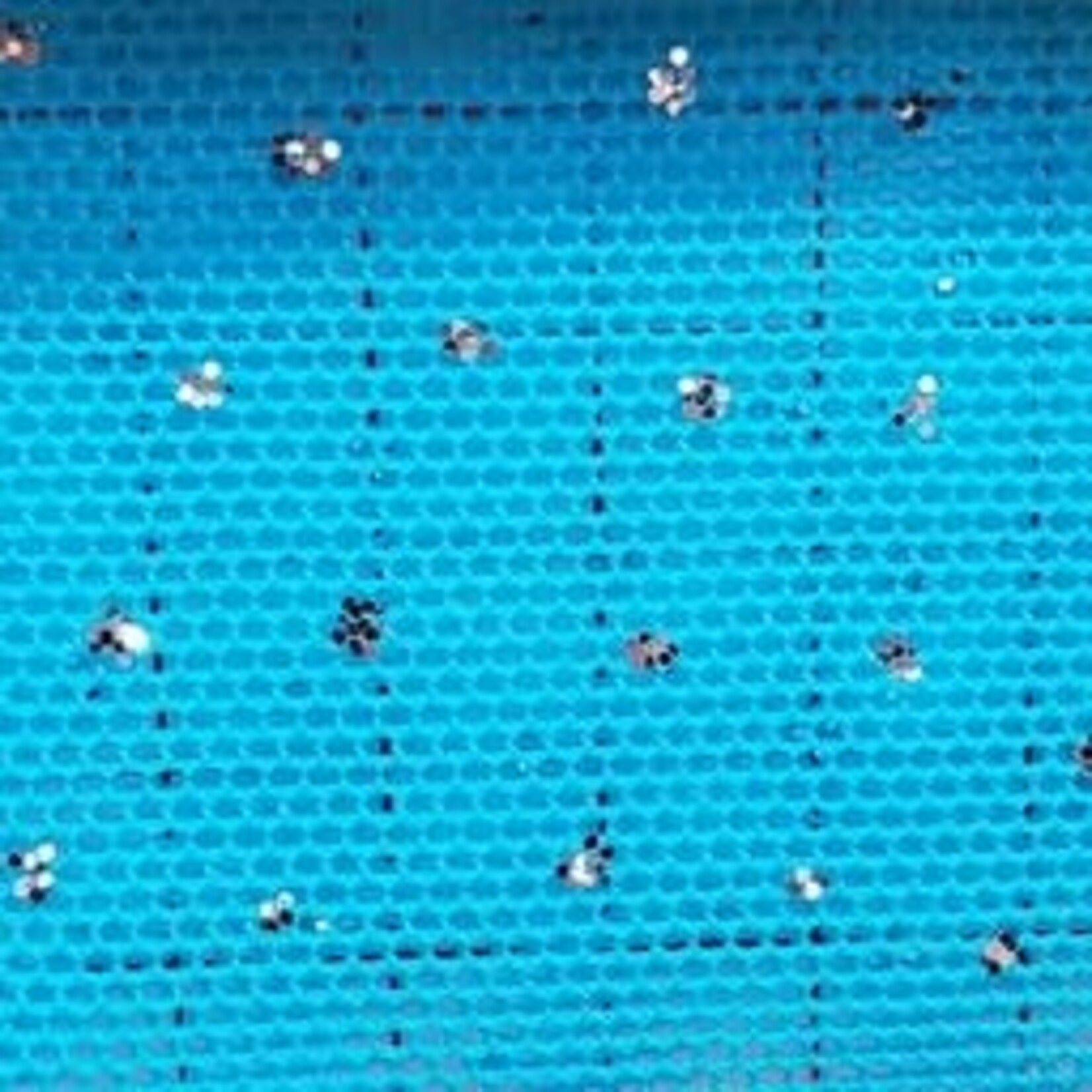 Glitter Stretch Mesh (Silver) Arabian Blue