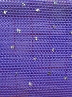 Glitter Stretch Mesh (Silver) Deep Purple