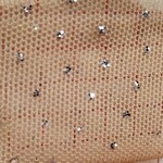 Glitter Stretch Mesh (Silver) Mocha