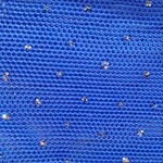 Glitter Stretch Mesh (Silver) Royal Blue
