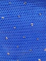 Glitter Stretch Mesh (Silver) Royal Blue
