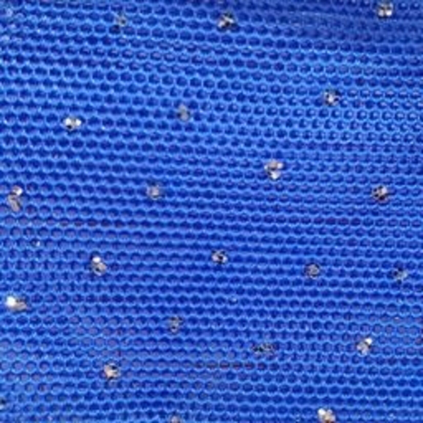Glitter Stretch Mesh (Silver) Royal Blue