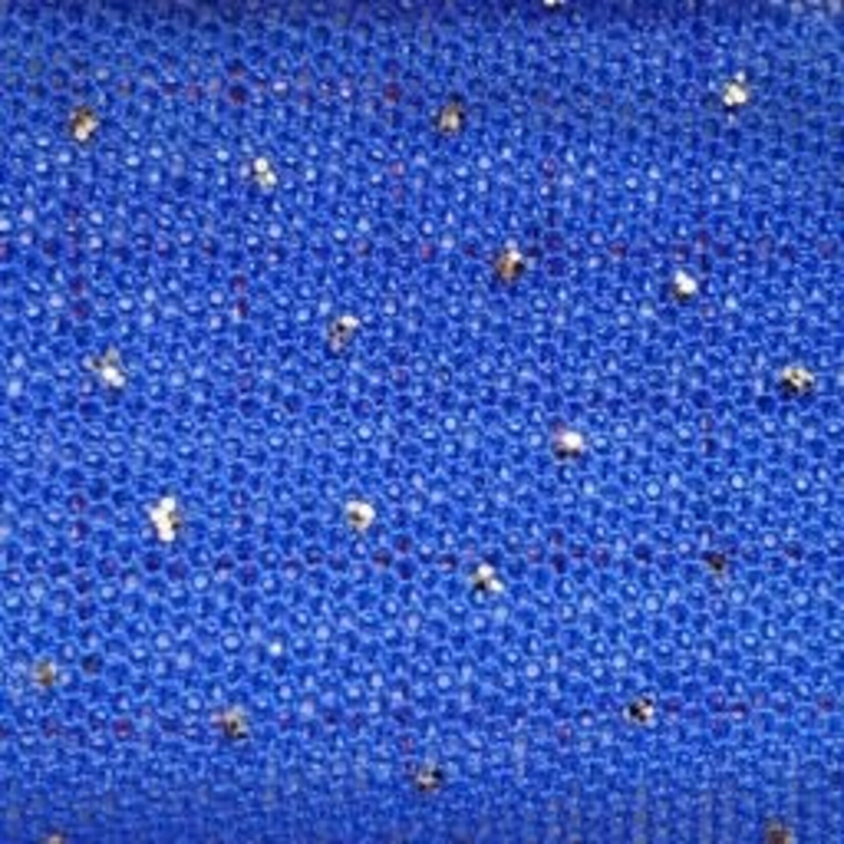 Glitter Stretch Mesh (Gold) Royal Blue