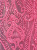 Glitzy Mesh  Neon Pink on Neon Pink