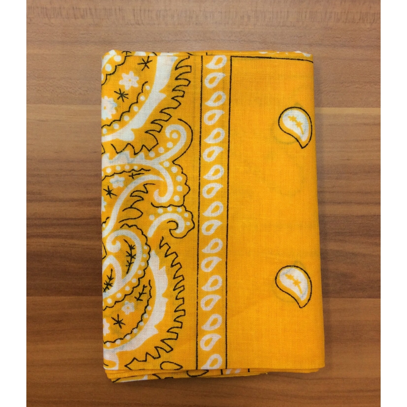 Bandana Paisley Patterned Mustard