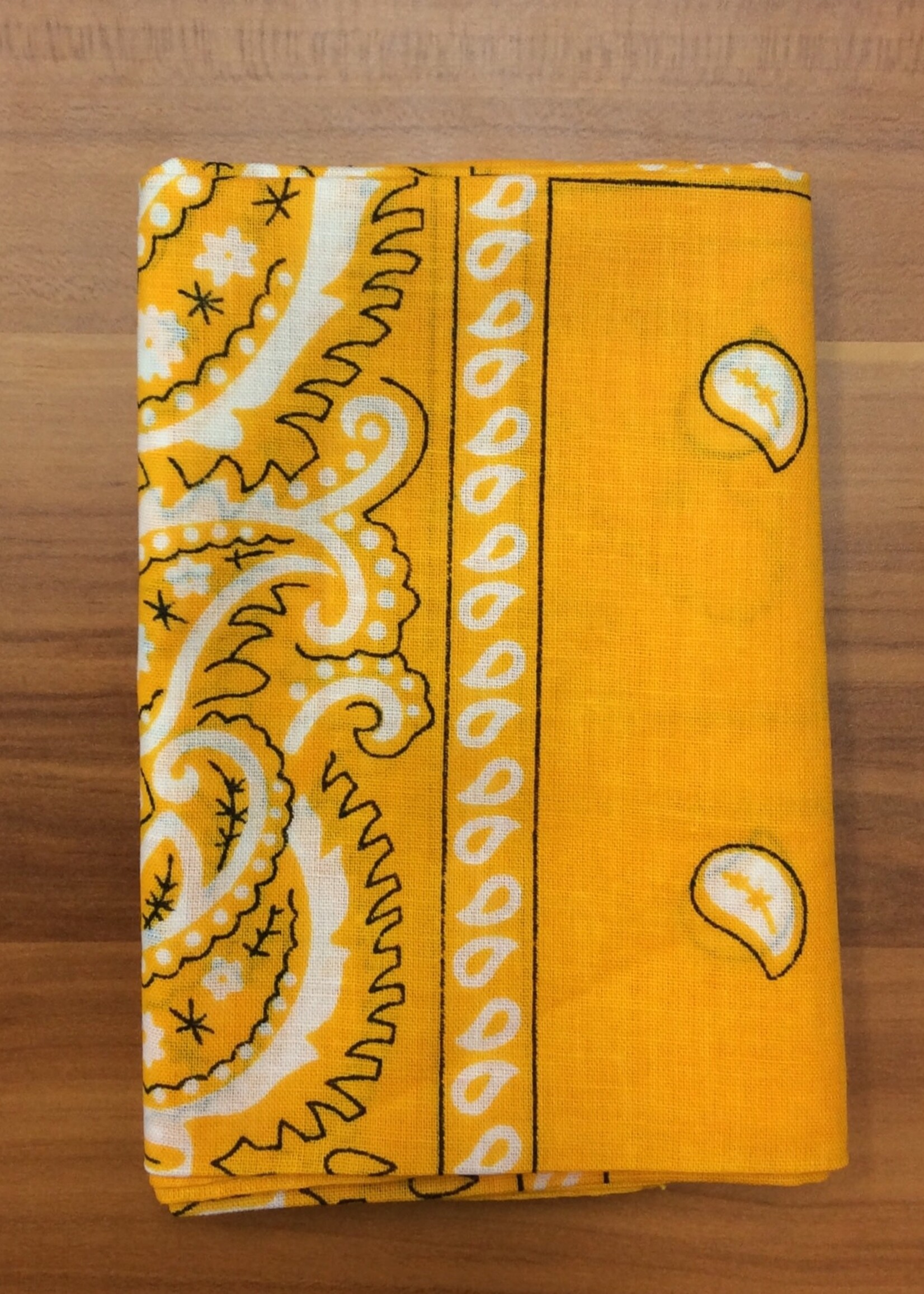 Bandana Paisley Patterned Mustard