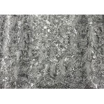 Pattern Western Leatherette with Fleece Backing Silver