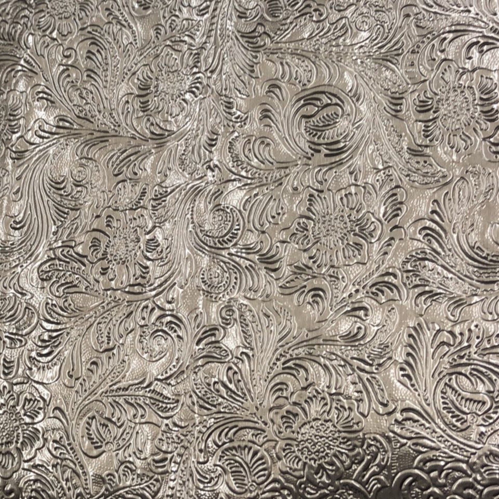 Pattern Western Leatherette with Fleece Backing Bronze