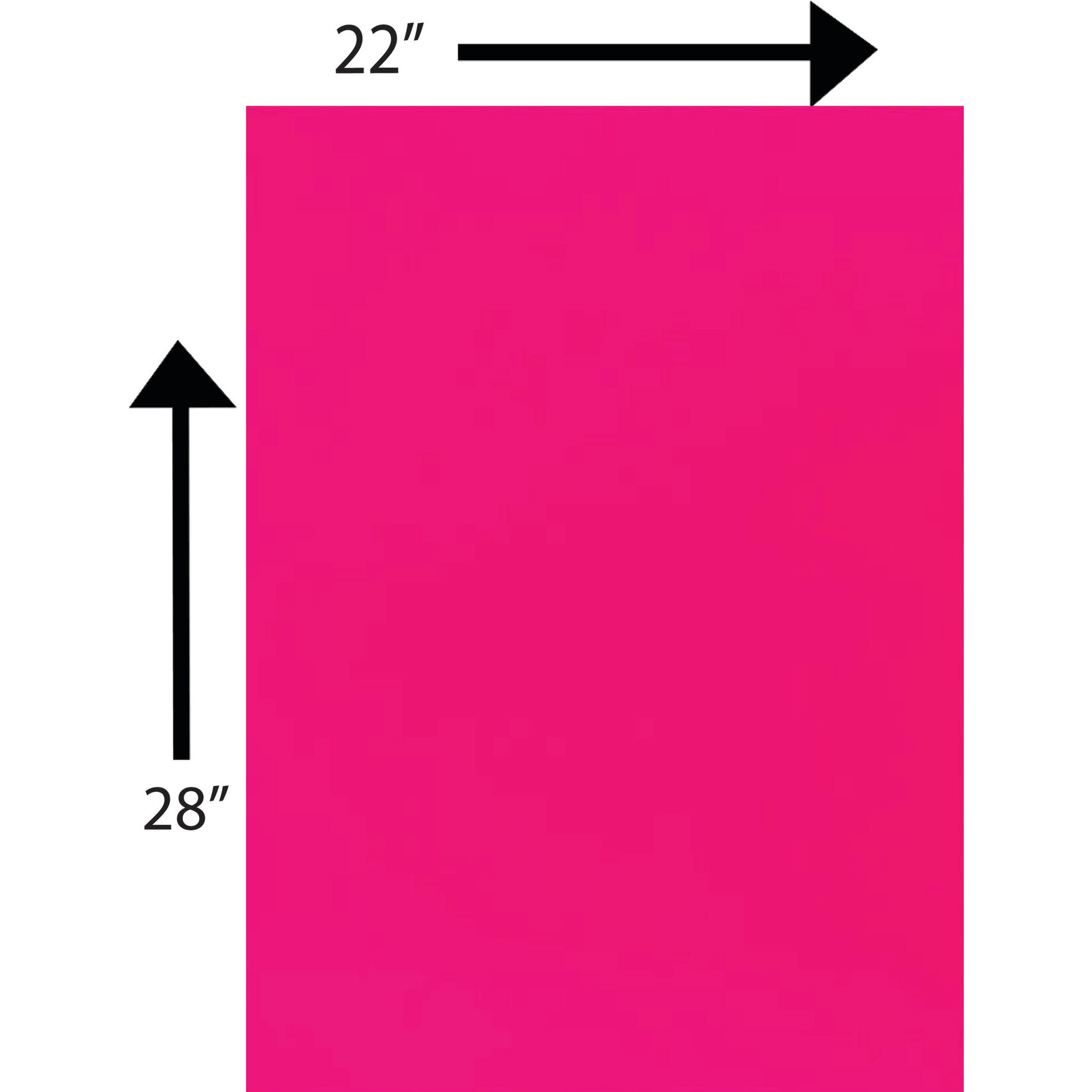 Bristol Board 185GSM 22 x 28 Inches Fluorescent Pink