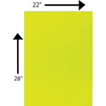 Bristol Board 185GSM 22 x 28 Inches Fluorescent Yellow