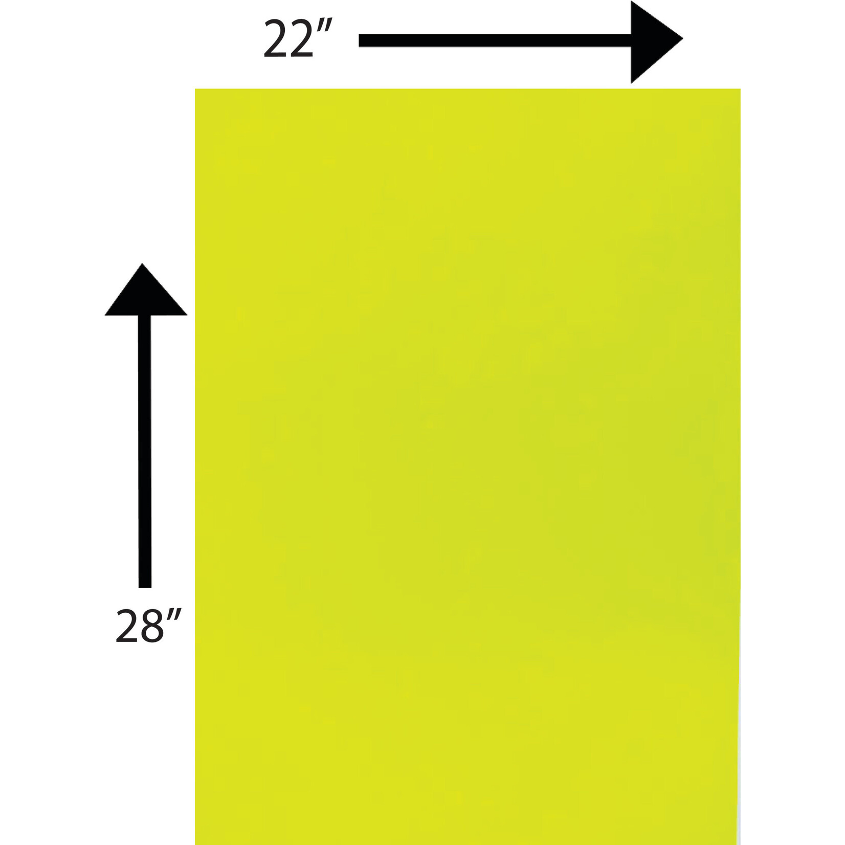 Bristol Board 185GSM 22 x 28 Inches Fluorescent Yellow