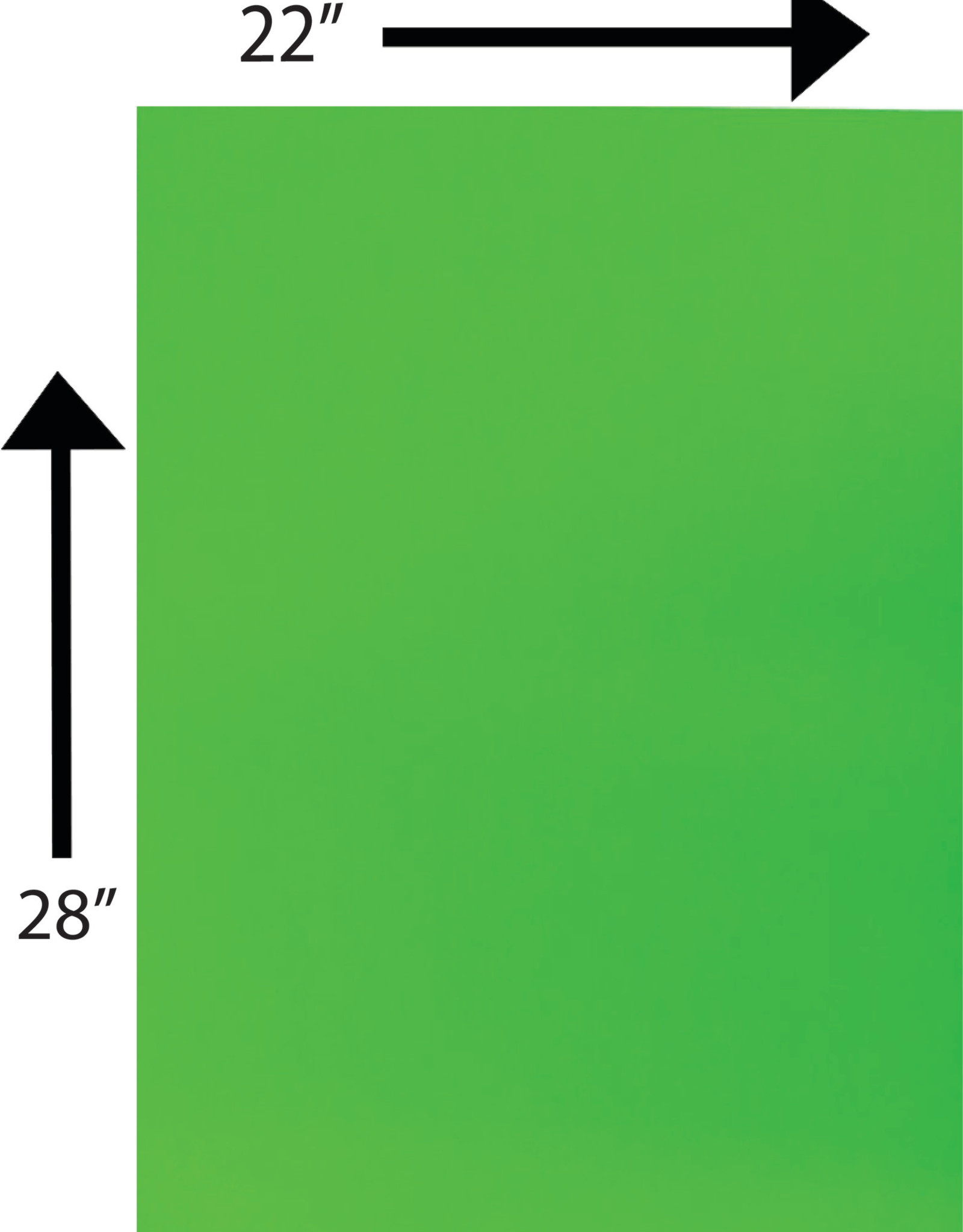 Bristol Board 185GSM 22 x 28 Inches Fluorescent Green Samaroo's Limited