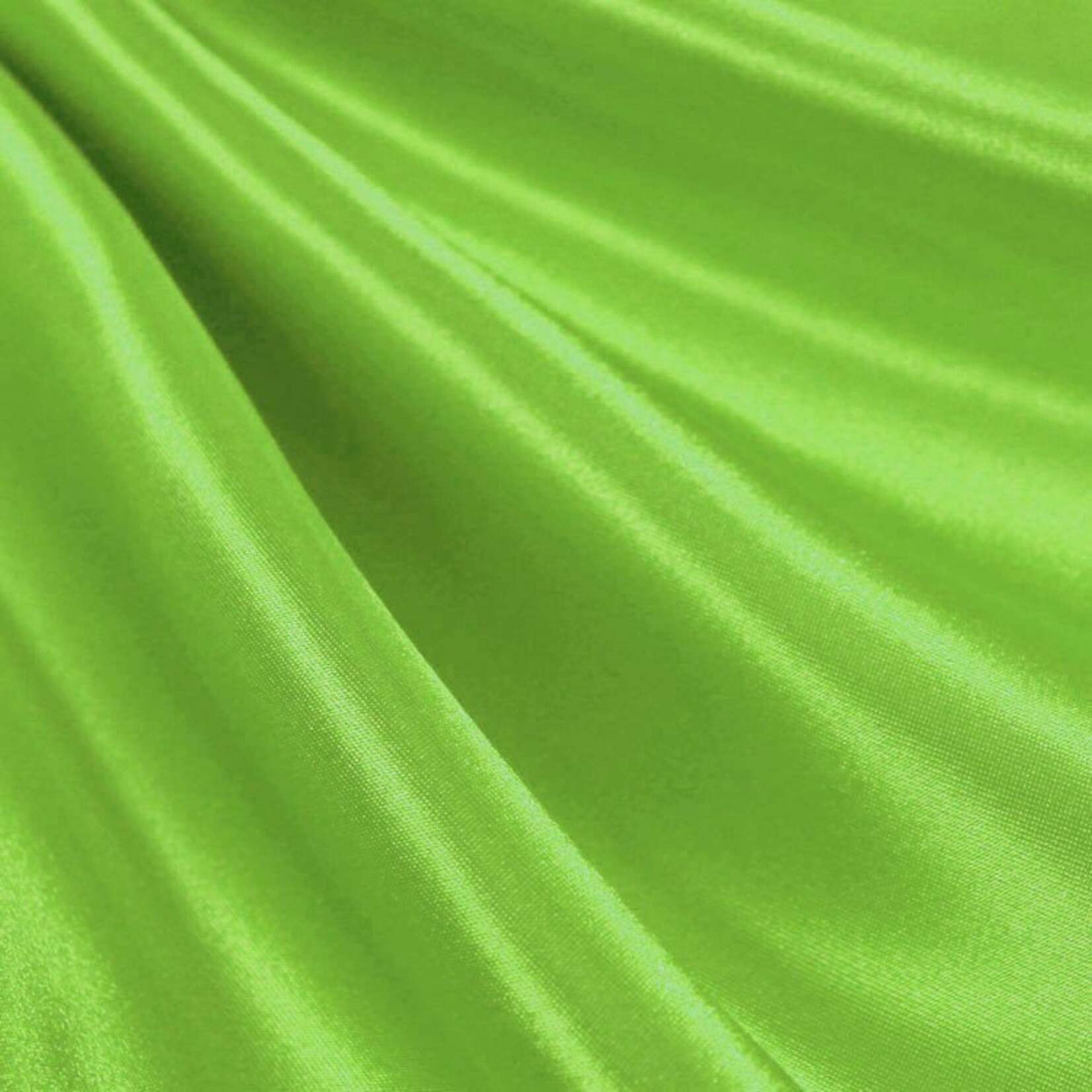 Satin Polyester 58 - 60 Inches  Lime Green