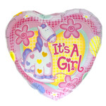 18" 2 Sided Printed Mylar Balloon It's A Girl 2