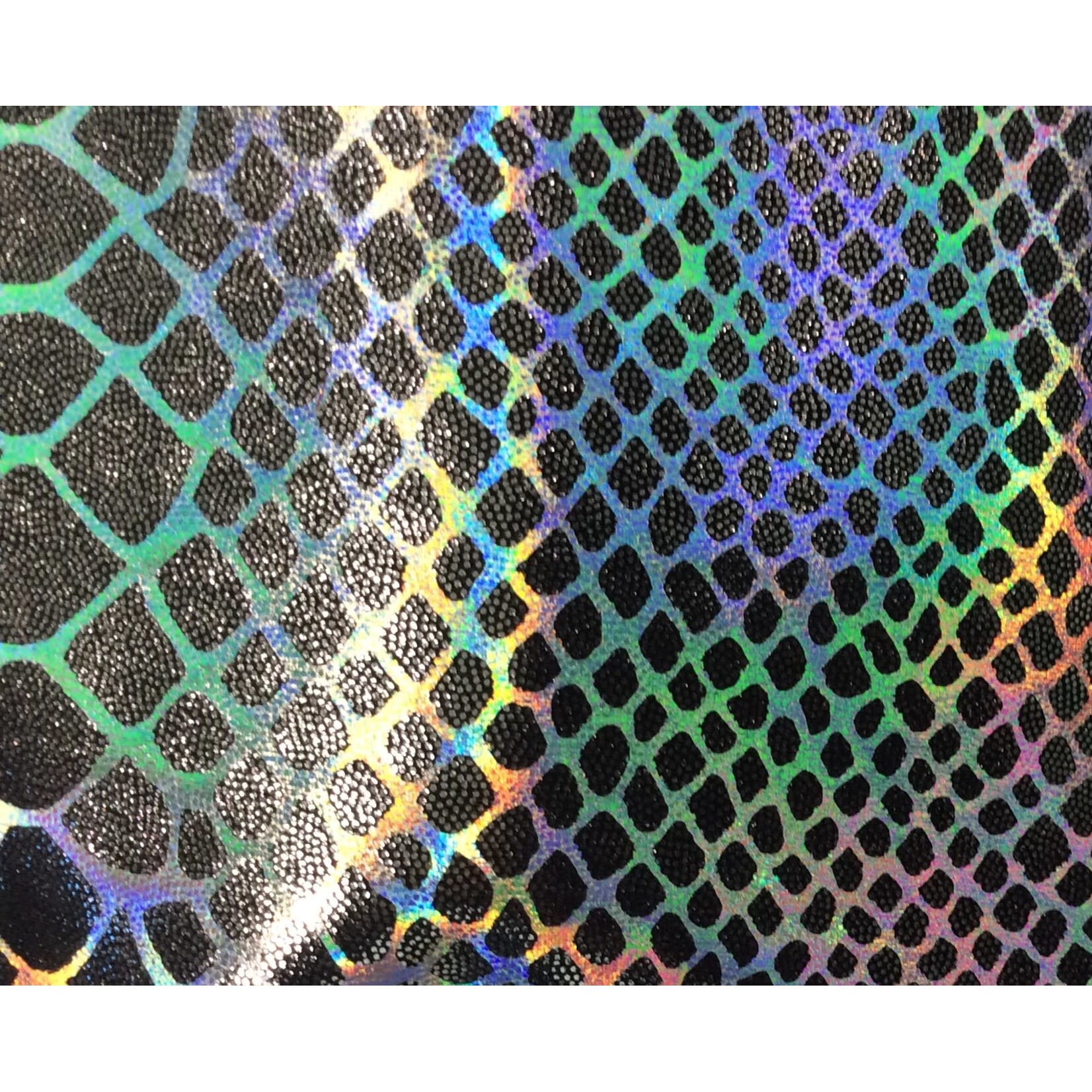 Spandex Holographic Snake Skin Silver