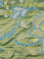 Flower Brocade Lame - Light Blue & Gold