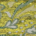 Flower Brocade Lame - Dark Green & Gold