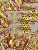 Flower Brocade Lame - Pink & Gold