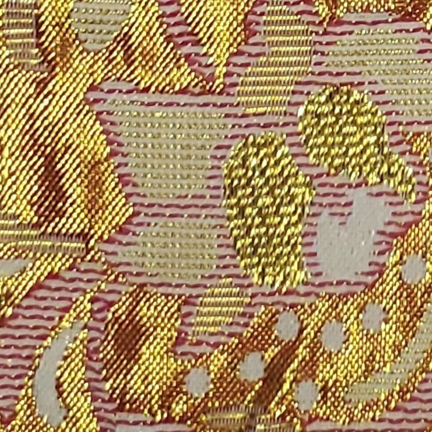 Flower Brocade Lame - Pink & Gold