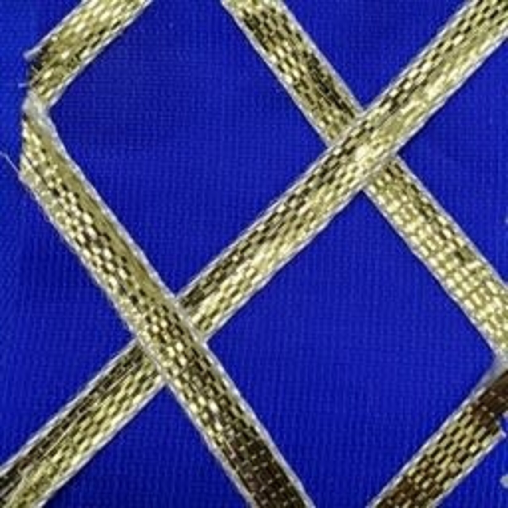 Criss Cross Lame 42 Inches Royal Blue