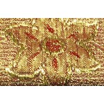 Metallic Floral Brocade Lame - Red & Gold