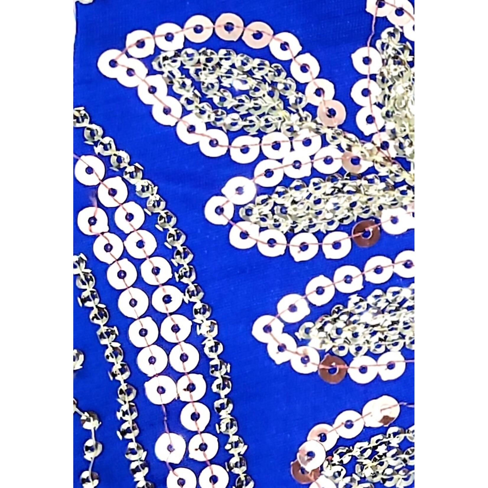 Sequin Brocade Lame - Royal Blue