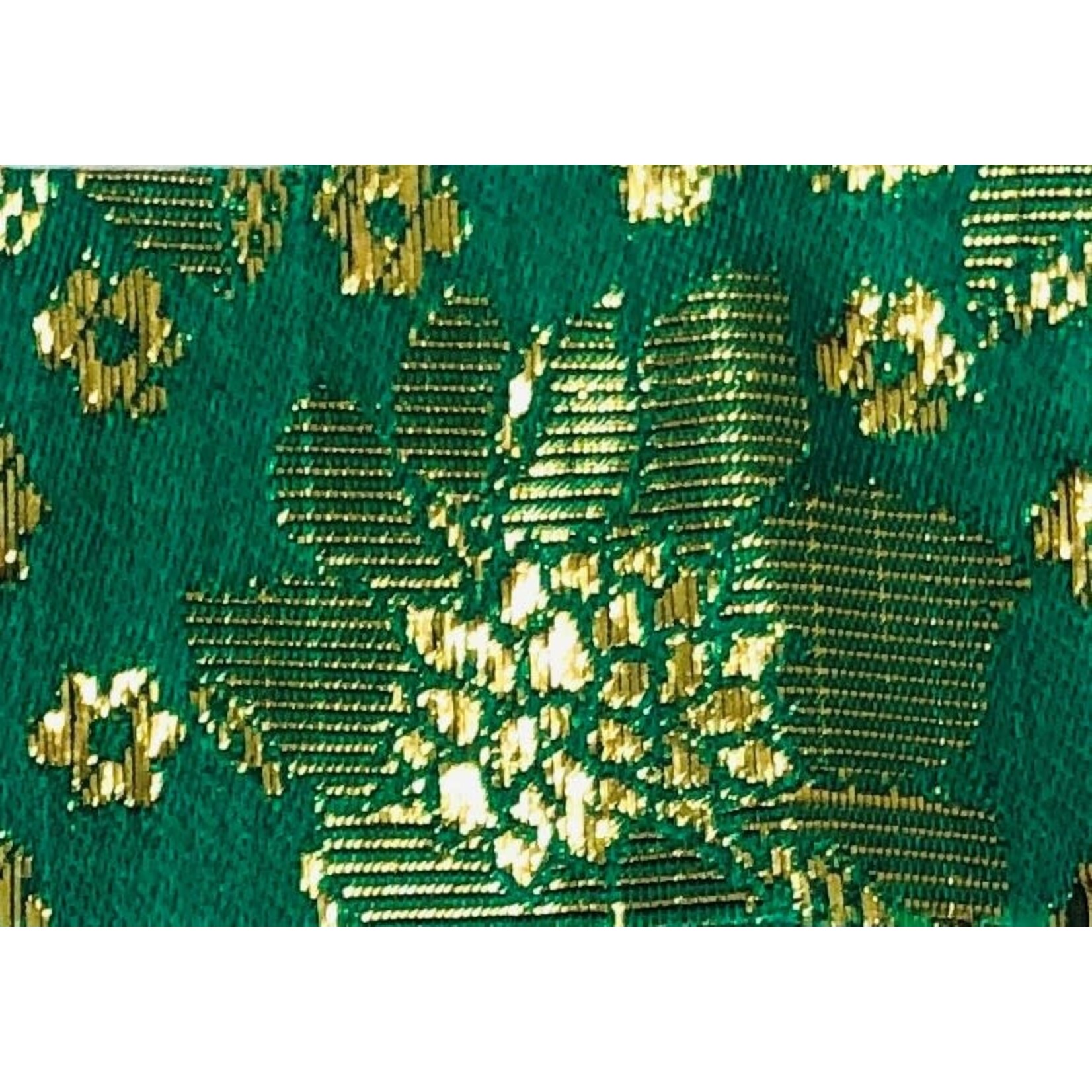 Printed Flower Lame 44 - 45 Inches - Green