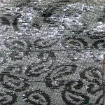 Paisley Patterned Brocade Lame - Silver