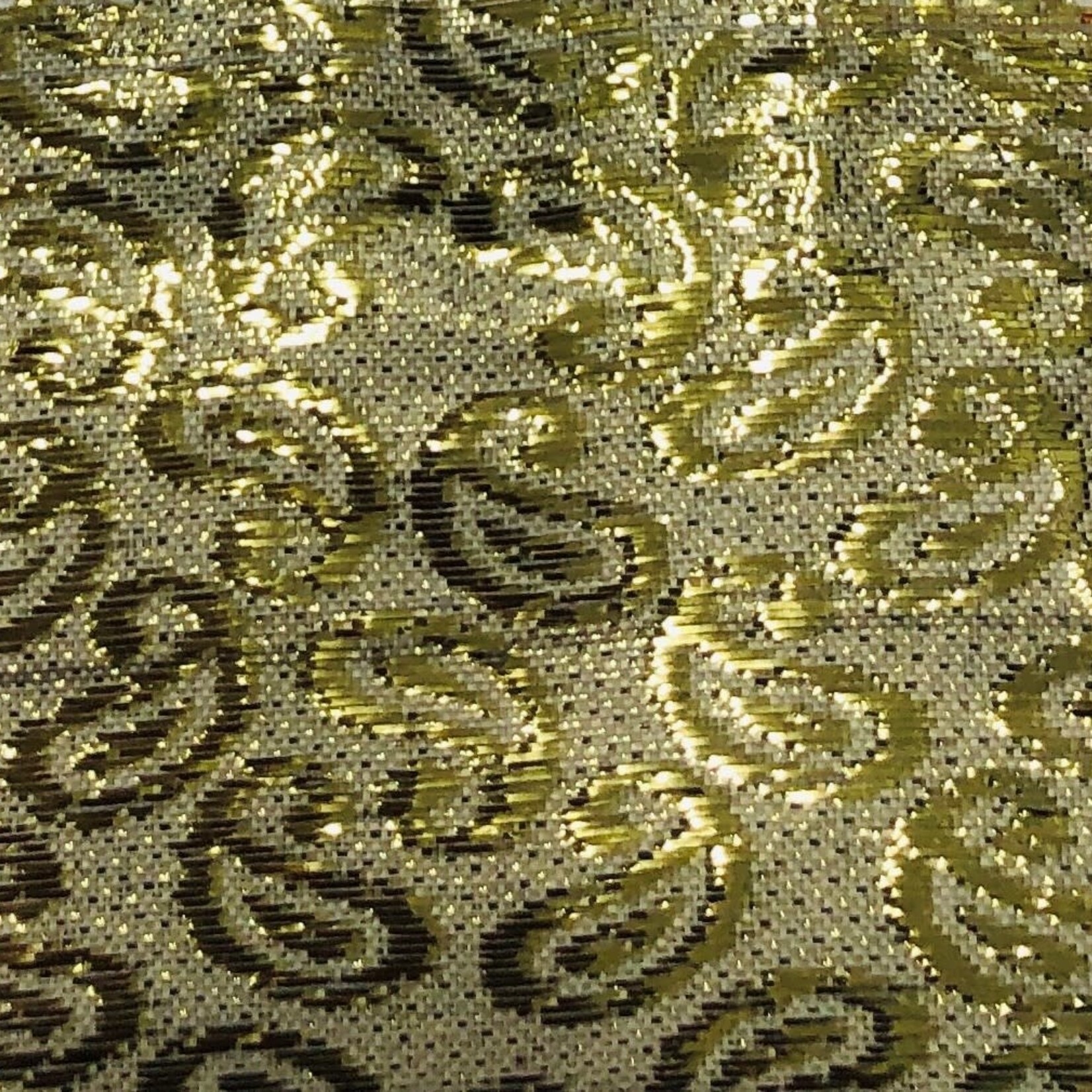 Paisley Patterned Brocade Lame - Gold