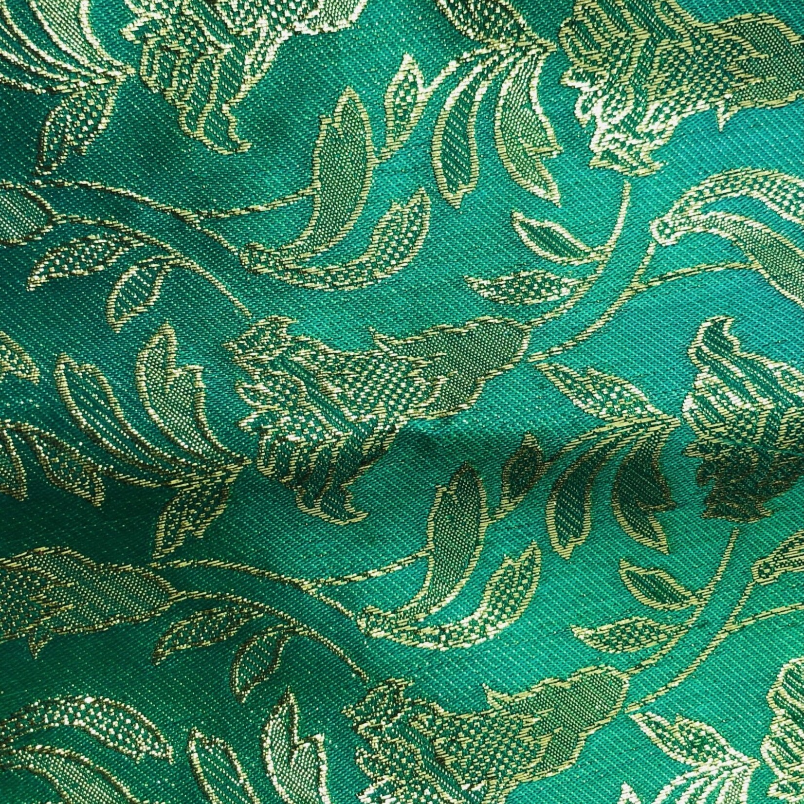 Royal Printed Lame 44 - 45 Inches - Emerald
