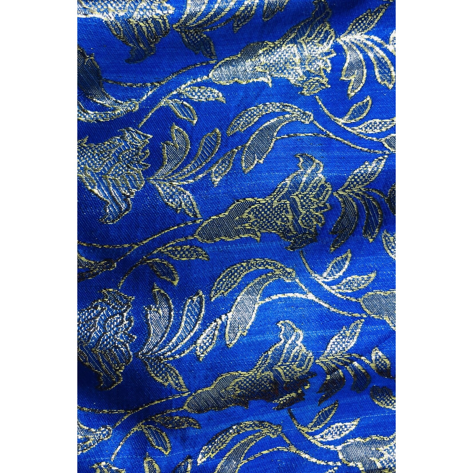 Royal Printed Lame 44 - 45 Inches - Royal Blue