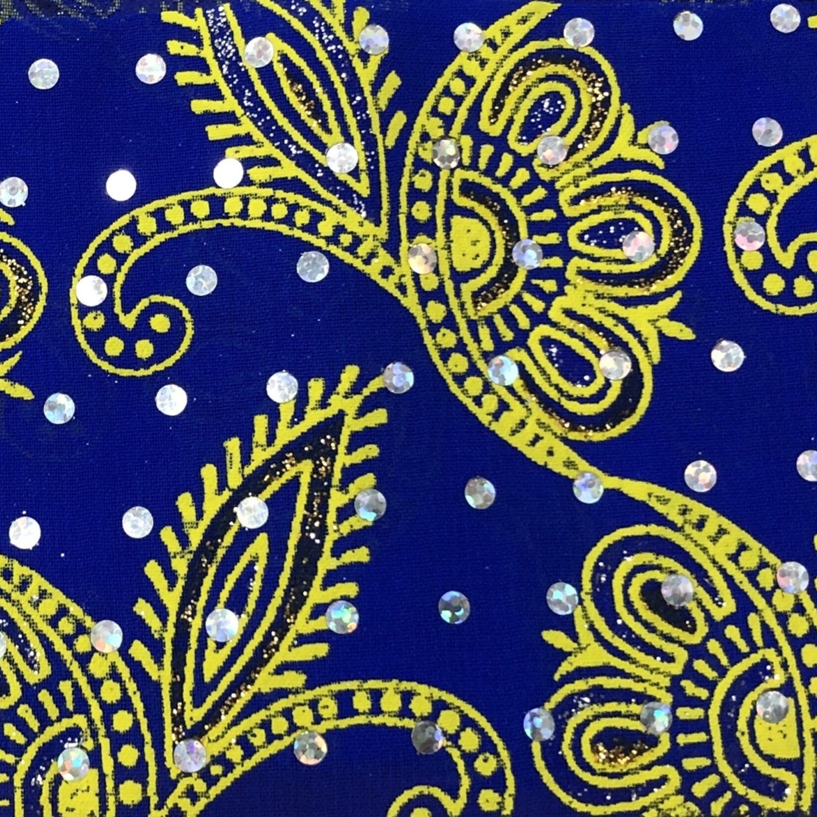 Printed Lame 44 - 45 Inches - Royal Blue