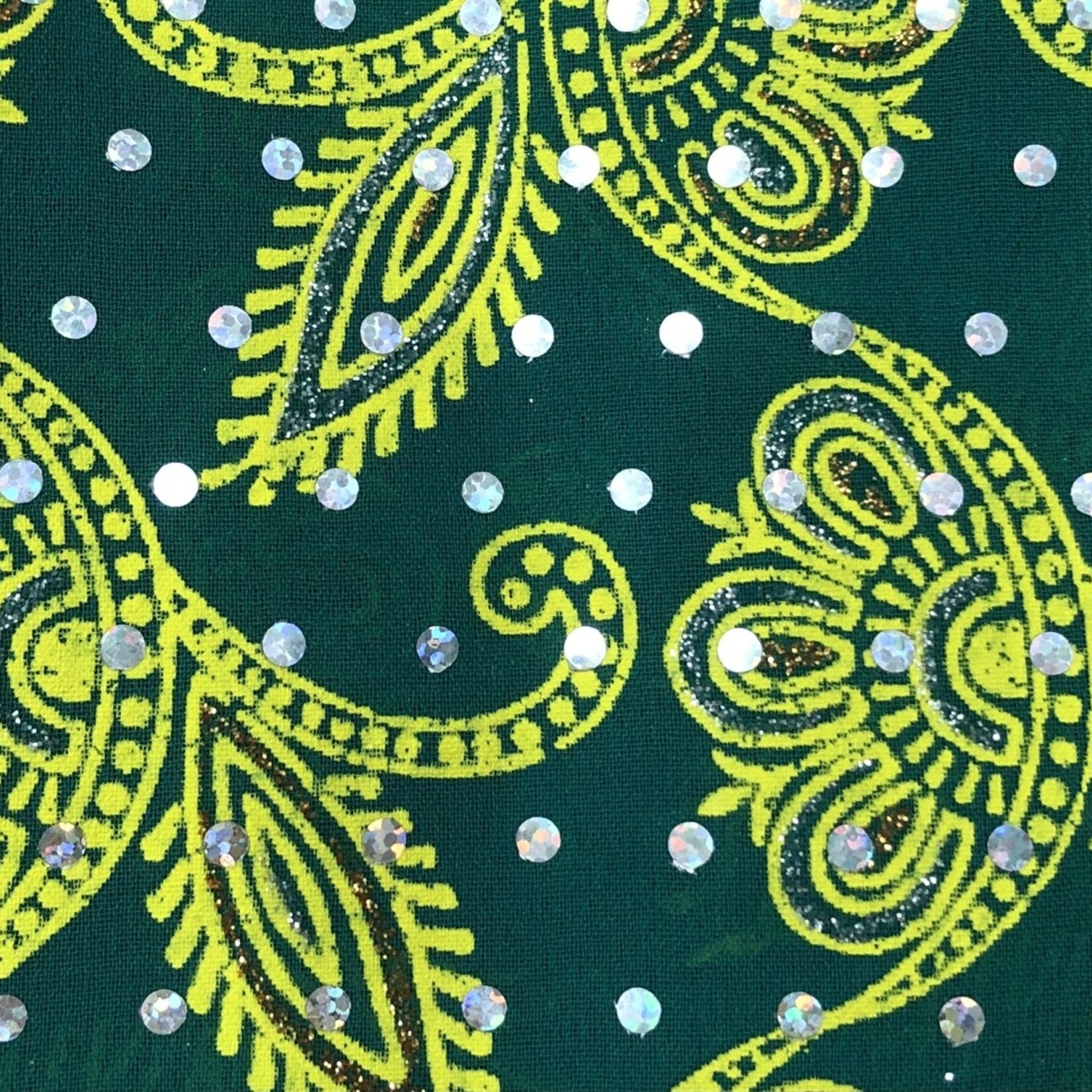 Printed Lame 44 - 45 Inches - Green