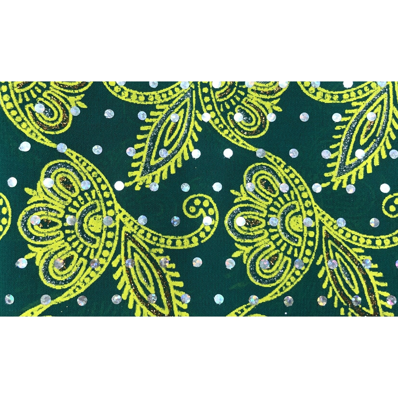 Printed Lame 44 - 45 Inches - Green