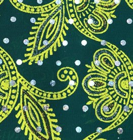 Printed Lame 44 - 45 Inches - Green
