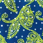 Printed Lame 44 - 45 Inches - Turquoise